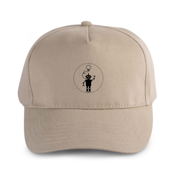 casquette robot leobotics beige baseball bonnet chapeau