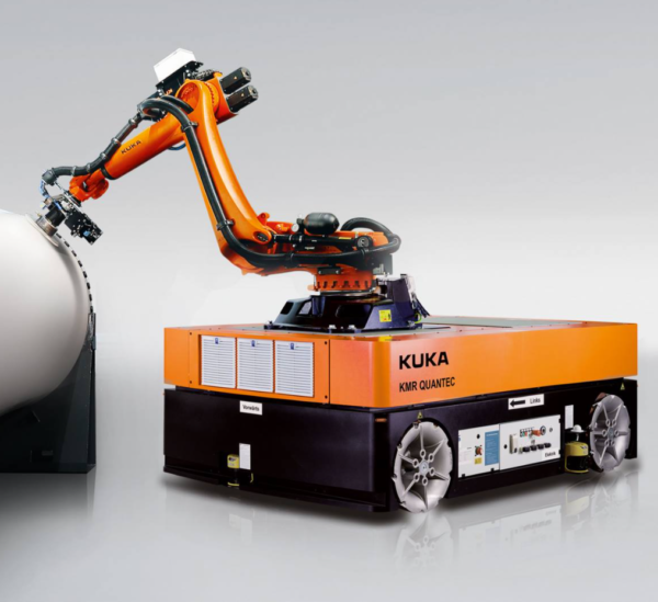 base mobile robot agv amr logistique KUKA KMR QUANTEC
