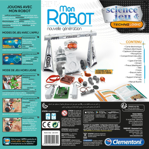 jouet educatif construction programmation mon robot nouvelle generation clementoni 52434 8005125524341 2