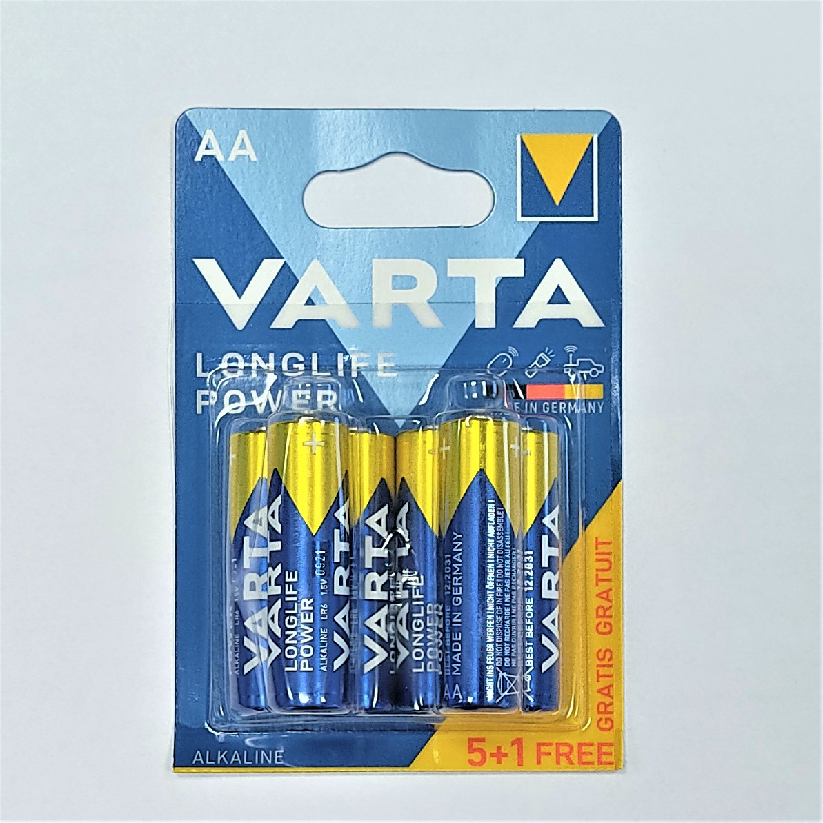 6 piles LR03 / LR3 AAA VARTA LONG LIFE