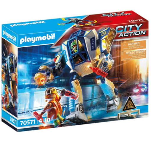 jouet playmobil city action robot de police 1