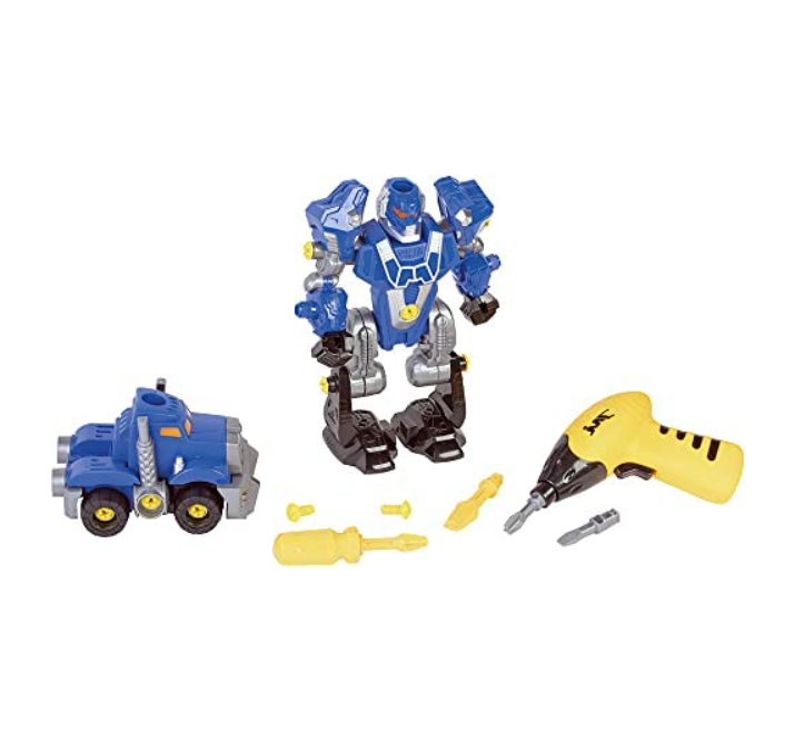Robot Transformer 2 en 1 construction à monter avec tournevis jouet -  Leobotics