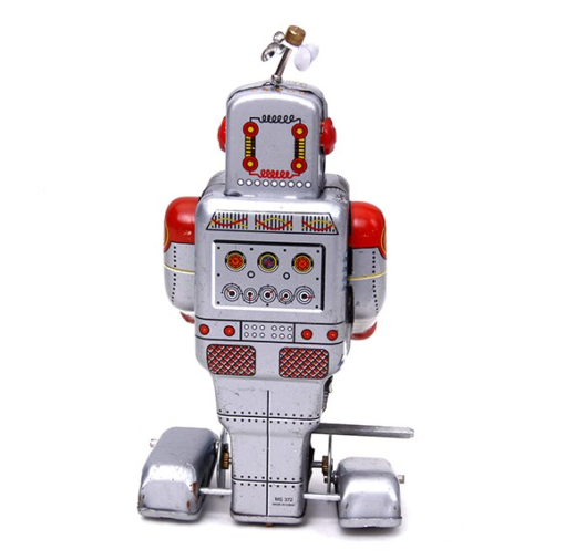 vintage robot a tambour figurine collection mecanique a ressort 273 sm 3