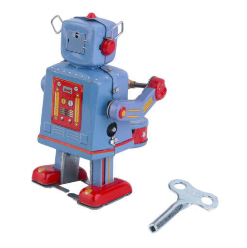 Robot à Remonter - Jouet En Plastique, Marche Automatique Après Remontage - Couleur Aléatoire, à Partir De 4 Ans