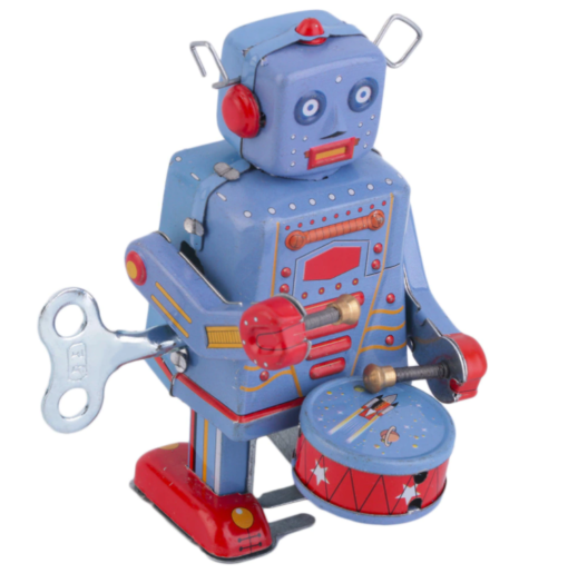vintage robot a tambour figurine collection mecanique a ressort 415 SM 7