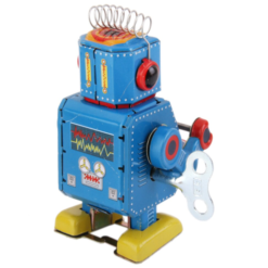 vintage robot a tambour figurine collection mecanique a ressort 804 sm 3