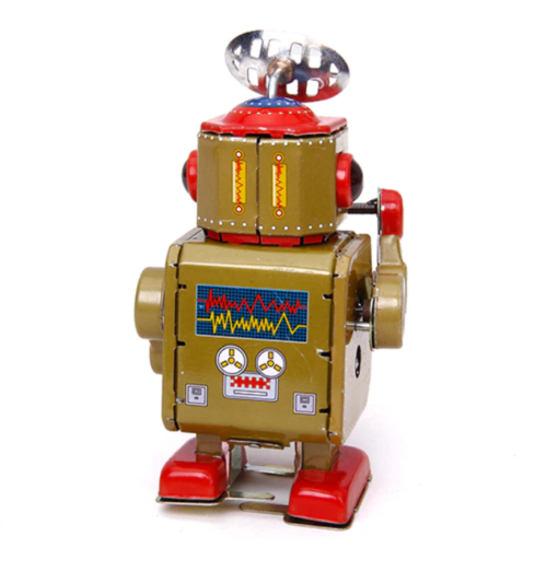 vintage robot a tambour figurine collection mecanique a ressort 907 sm 4