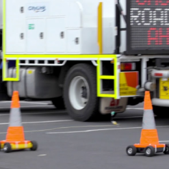 robot cones de signalisation projet citylink transurban telstra transport et securite test 2