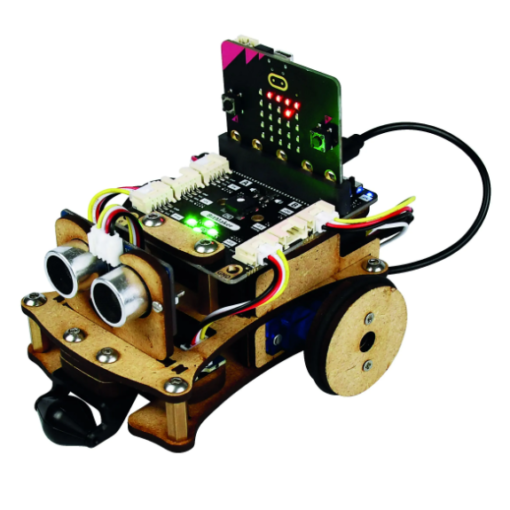 robot educatif construction bois kitro bot v2 avec carte micro bit programmation