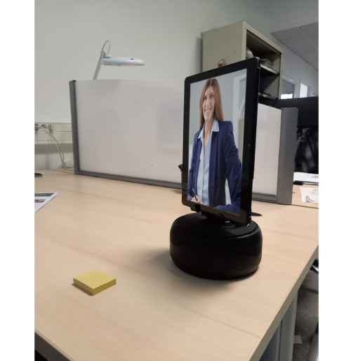robot de telepresence de table communication edmo expert axyn robotique entreprises bureaux wifi 4g 5g 2