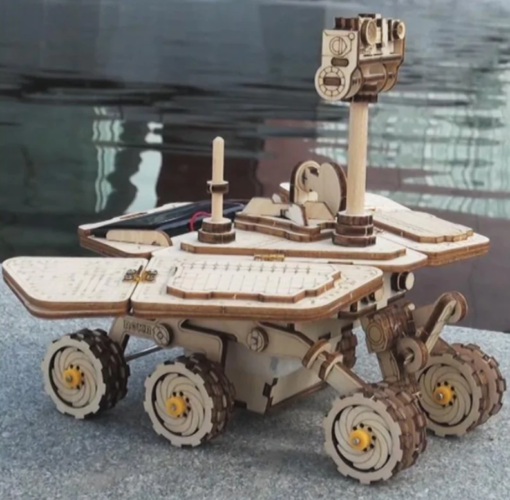 robot spatiale 3d en bois a monter robotime vagabond rover space mission stem energie solaire exploration 5