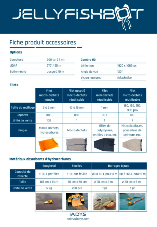 robot marin ecologique jellyfishbot iadys collecteur dechet hydrocarbure telecommande autonome lidar sonar