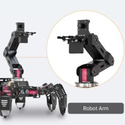 Robot de construction et programmation hexapode Hiwonder SpiderPi Pro avec bras robotique AI Vision Raspberry Pi 4B 4 Go