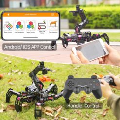 Robot de construction et programmation hexapode Hiwonder SpiderPi Pro avec bras robotique AI Vision Raspberry Pi 4B 4 Go