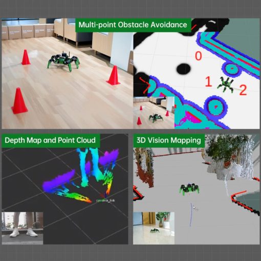 Robot de construction et programmation Kit hexapode Hiwonder JetHexa ROS Jetson Nano avec caméra de profondeur Lidarcartographie et navigation SLAM