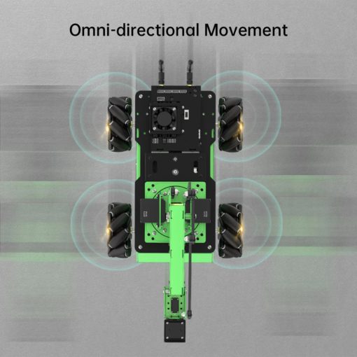 Robot de construction à programmer bras de robot Hiwonder JetMax Pro Jetson Nano inclus avec châssis de roues Mecanum holonomes