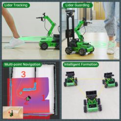 Robot de construction à programmer voiture robot JetAuto Pro ROS avec bras robotique Vision Jetson Nano inclus, Support SLAM Mapping/Navigation/Python Lidar SLAMTEC A1