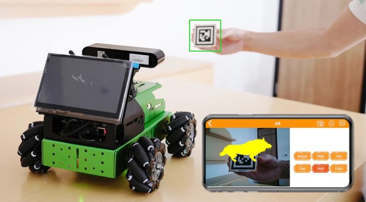 Robot contruction et programmation voiture robot Hiwonder JetAuto ROS Jetson Nano avec écran tactile de caméra de profondeur Lidar, prise en charge de la cartographie SLAM et de la navigation 