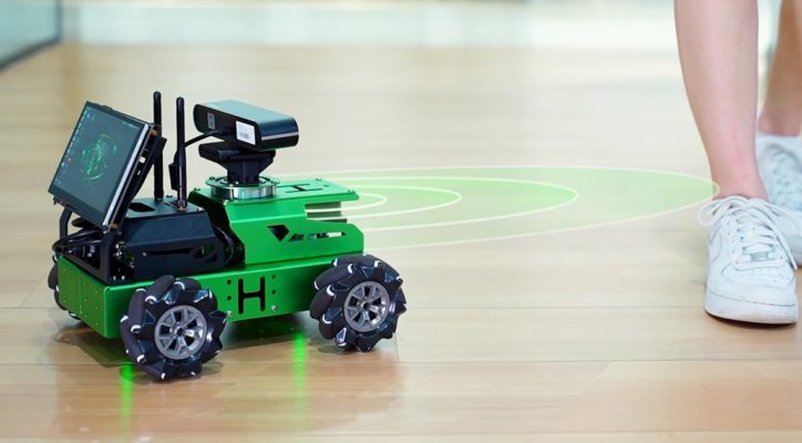 Robot contruction et programmation voiture robot Hiwonder JetAuto ROS Jetson Nano avec écran tactile de caméra de profondeur Lidar, prise en charge de la cartographie SLAM et de la navigation 