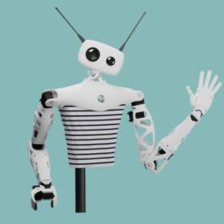 Plate-forme éducative à monter et à programmer robotique humanoïde open-source interaction personne manipulation objet Reachy Pollen Robotics base mobile