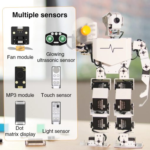 Robot de construction et programmation humanoide TonyPi Pro Hiwonder Raspberry Pi 4B 4 Go Kit de développement professionnel