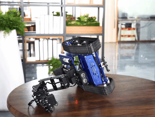 Robot de construction voiture chenilles avec bras robotique Hiwonder Tankbot Track pour la programmation STM3