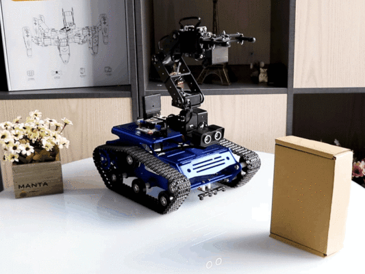 Robot de construction voiture chenilles avec bras robotique Hiwonder Tankbot Track pour la programmation STM3