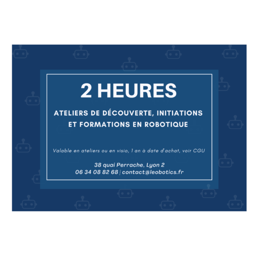 Carte Cadeau Leobotics robotique personnalisable 50 100 150€ 2 4 Heures atelier stage découverte formation