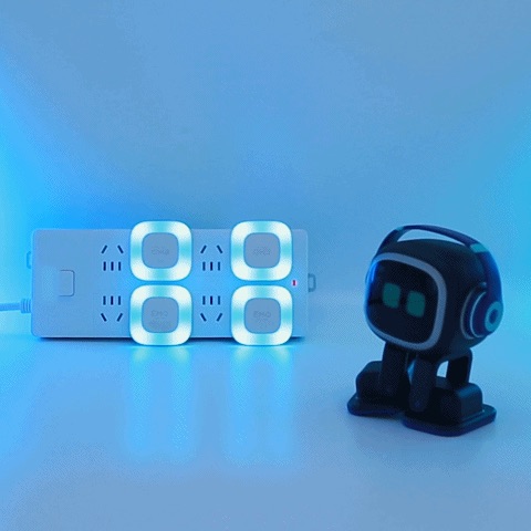 Blanc - Emo-Robot Intelligent, Capteur de Commande Vocale, Chant