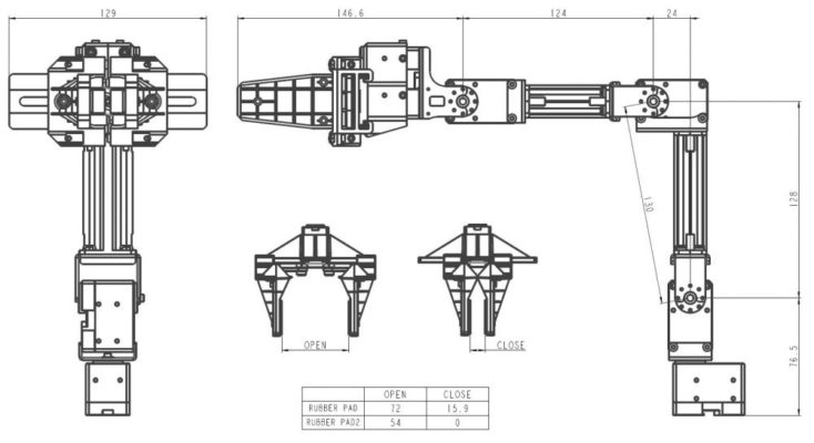 Robot Bras manipulateur de recherche RM-X52-TNM Robotis