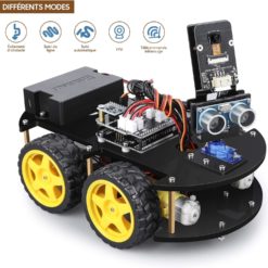 Robot ELEGOO voiture car V4.0 tuto Français suivi de ligne ultrasons bluetooth Intelligent éducatif caméra