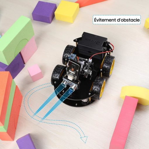 Robot ELEGOO voiture car V4.0 tuto Français suivi de ligne ultrasons bluetooth Intelligent éducatif caméra