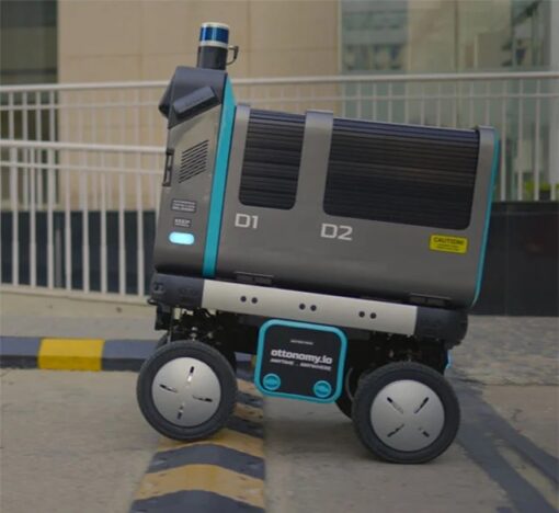 Robot de Livraison Extérieur Autonome Ottobot Delivery Ottonomy
