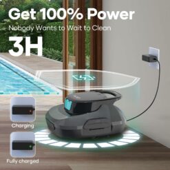 Robot nettoyeur de piscine ultra performant sans fil Scuba SE Aiper