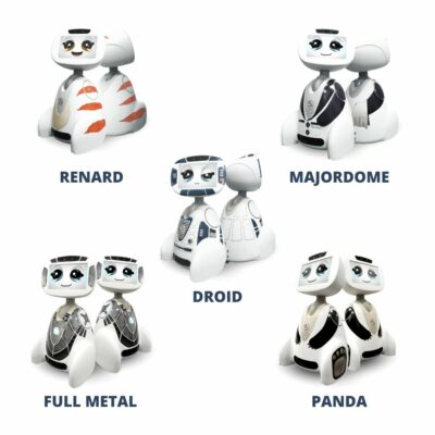 Set 3 stickers Robot assistant compagnon surveillance Buddy Pro Blue Frog Robotics
