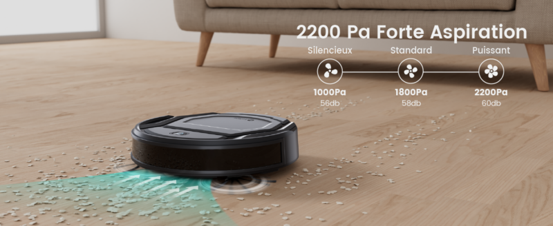 Robot Aspirateur Nettoyage Connecté Auto-Charge M210P Lefant