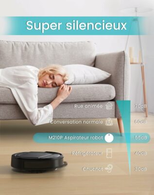 Robot Aspirateur Nettoyage Connecté Auto-Charge M210P Lefant