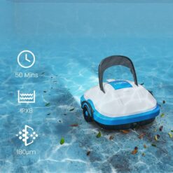 Robot de Piscine nettoyeur Aspirateur sans Fil avec Double Moteur WY1102 WYBOT
