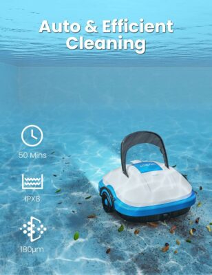 Robot de Piscine nettoyeur Aspirateur sans Fil avec Double Moteur WY1102 WYBOT