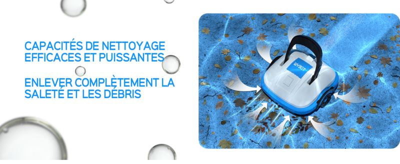 Robot de Piscine nettoyeur Aspirateur sans Fil avec Double Moteur WY1102 WYBOT