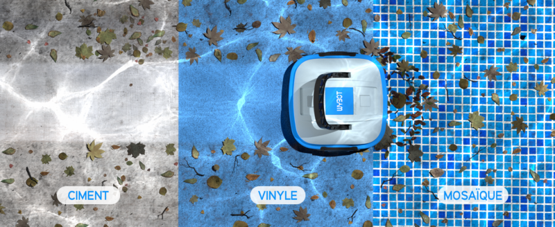 Robot de Piscine nettoyeur Aspirateur sans Fil avec Double Moteur WY1102 WYBOT