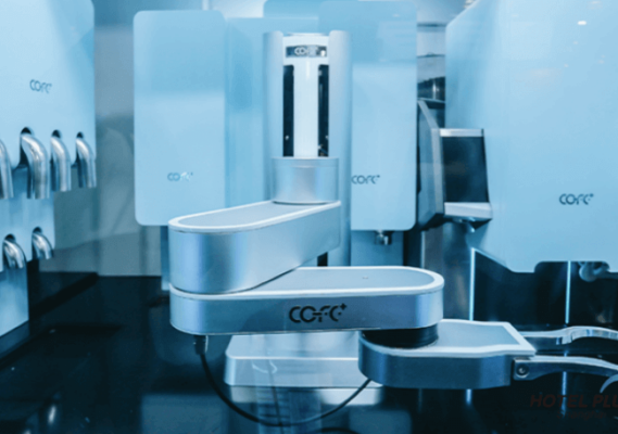 Robot de service kiosque café intelligent autonome COFE+ Futronics