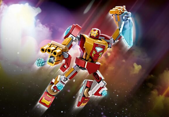 Robot jouet éducatif armure figurine Iron Man Marvel Lego